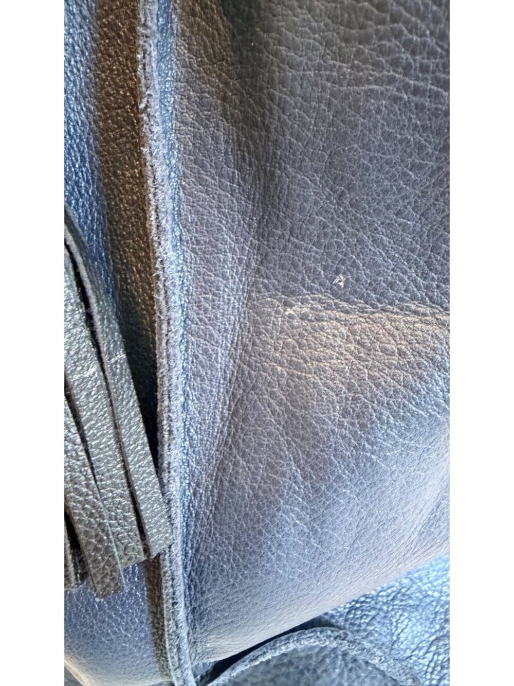 The Sak Los Feliz Indigo Leather Large Tote with Tassel Charm - Picture 13 of 16
